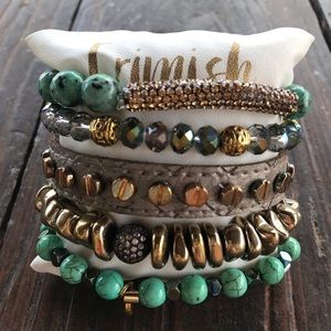 Erimish Bracelet Stack Gemstones Crystals NWT